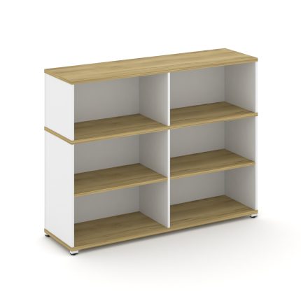 Concept Стеллаж опорный/приставной с надставкой низ. CN.SOPO-007 Дуб Винченцо/Белый Бриллиант/Металл