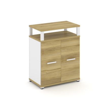 Concept Распаш. шкаф опорный/приставной с верх. горизонтом  CN.SOPR-002 W Дуб Винченцо/Белый Бриллиа