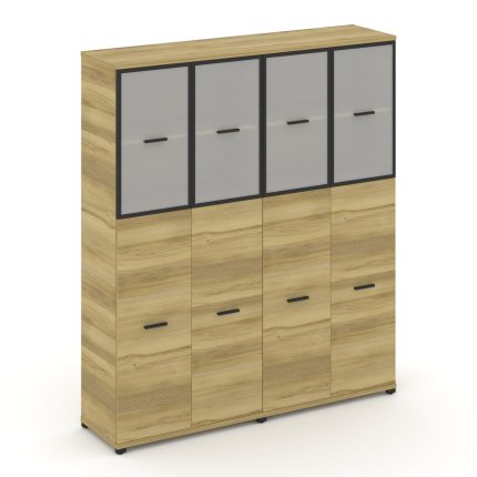 Concept Шкаф 2 широкие секции, 5 ниш CN.STS-525 RMB A Дуб Винченцо/Антрацит/Металл Антрацит/Сатин 16