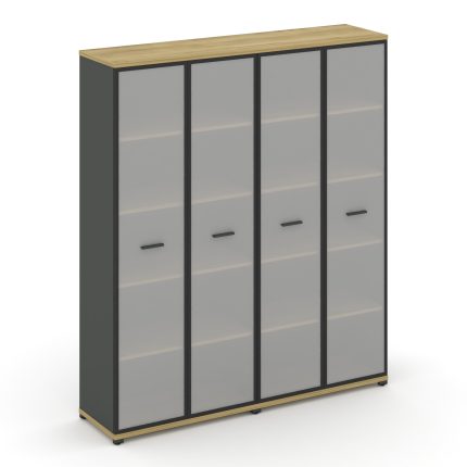 Concept Шкаф 2 широкие секции, 5 ниш CN.STS-528 RMB A Дуб Винченцо/Антрацит/Металл Антрацит/Сатин 16