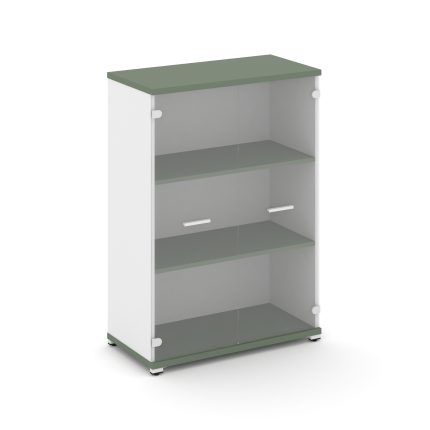 Concept Шкаф 1 широкая секция, 3 ниши CN.STS.E-316 SP W Кобо/Белый Бриллиант/Металл Белый/Прозрачный