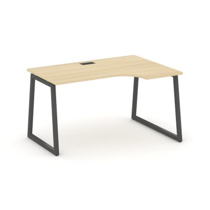 Style Project Стол рабочий эргоном. SN-4T1.SPA-012(R) Акация Лорка/Металл Антрацит/Заглушка Пластик