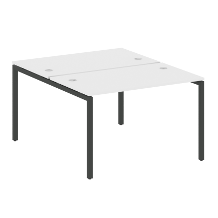 Metal System Quattro Рабочая станция на П-образном м/к 40БП.РАС-СП-2.2 Белый/Металл Антрацит 1200*14