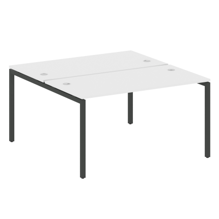 Metal System Quattro Рабочая станция на П-образном м/к 40БП.РАС-СП-2.3 Белый/Металл Антрацит 1400*14