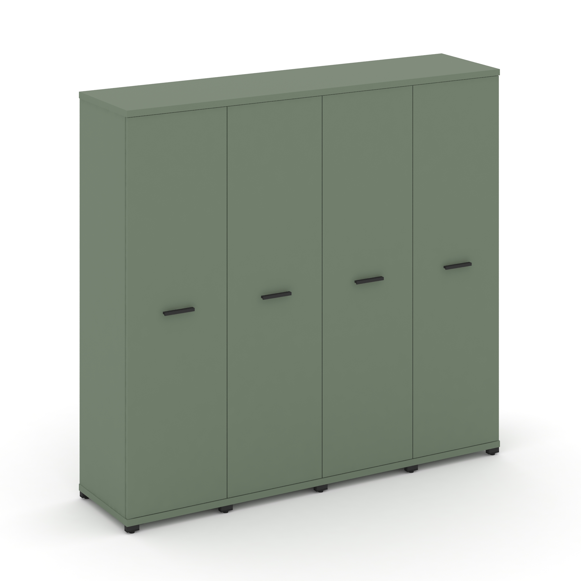 Concept Шкаф 4 узкие секции, 4 ниши CN.STU-446 B Кобо/Металл Черный 1668*420*1554