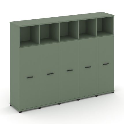 Concept Шкаф 5 узких секций, 4 ниши CN.STU-453 B Кобо/Металл Черный 2084*420*1554