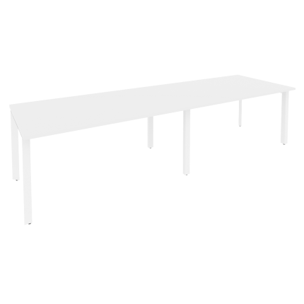 Onix Стол переговорный O.MP-PRG-2.4 Белый Бриллиант/Металл Белый 3160*980*750