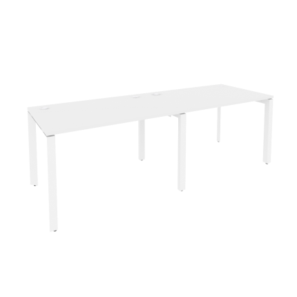 Onix Рабочая станция на П-образном м/к O.MP-RS-2.2.8 Белый Бриллиант/Металл Белый 2360*800*750