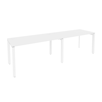 Onix Рабочая станция на П-образном м/к O.MP-RS-2.3.7 Белый Бриллиант/Металл Белый 2760*720*750