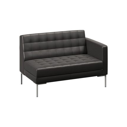 Forest Секция с подлокотником двухместная FR-SP-02 (L) Oregon 16/Металл Серый 1270*800*840