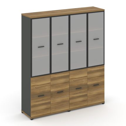 Concept Шкаф 2 широкие секции, 5 ниш CN.STS-522 RMB A Сандал Янтарный/Антрацит/Металл Антрацит/Сатин