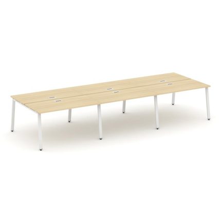 Style Project Рабочая станция 2-х сторон. SN-6A.DRS-082 Акация Лорка/Металл Белый 3540*1632*750