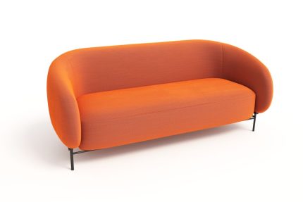 Belt Диван двухместный BLT-2 Velvet Lux 72/Металл Черный 1560*850*730