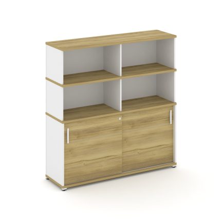 Concept Шкаф-купе опорный/приставной с надставкой выс. CN.SOPK-006 W Дуб Винченцо/Белый Бриллиант/Ме