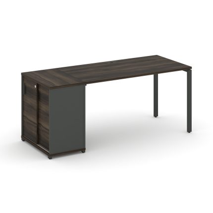 Concept Стол рабочий с опорным шкафом-купе CN.SP-235 A Дуб Мали/Антрацит/Металл Антрацит 1800*720*75