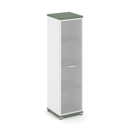 Concept Шкаф 1 узкая секция, 4 ниши CN.STU-416 RMW W Кобо/Белый Бриллиант/Металл Белый/Сатин 420*420