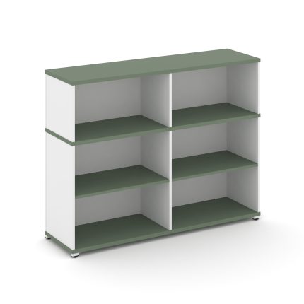 Concept Стеллаж опорный/приставной с надставкой низ. CN.SOPO-007 Кобо/Белый Бриллиант/Металл Белый 1