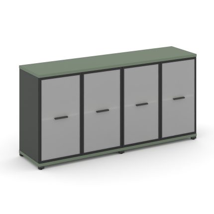 Concept Шкаф 2 широкие секции, 2 нишии CN.STS-223 RMB A Кобо/Антрацит/Металл Антрацит/Сатин 1668*420