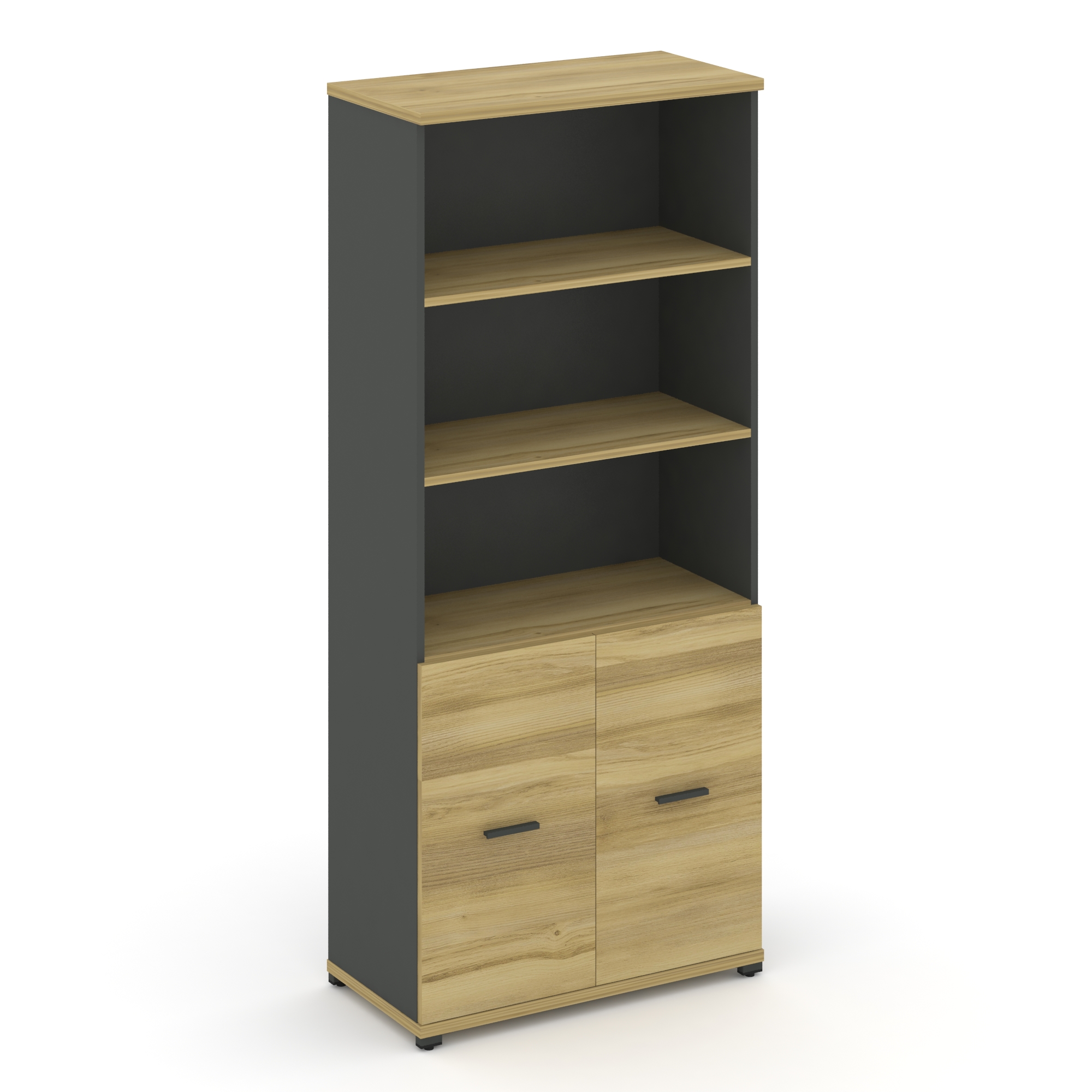 Concept Шкаф 1 широкая секция, 5 ниш CN.STS-511 A Дуб Винченцо/Антрацит/Металл Антрацит 836*420*1922