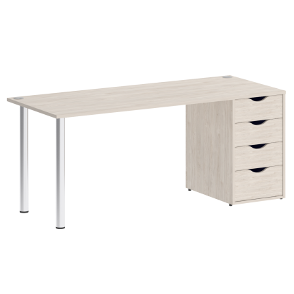 Home Office Стол письменный VR.SP-3-178.4 Денвер Светлый/Хром 1780*720*750