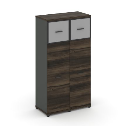 Concept Шкаф 2 узкие секции, 4 ниши CN.STU-424 RMB A Дуб Мали/Антрацит/Металл Антрацит/Сатин 836*420