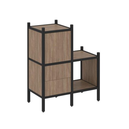 Loft Прямой стеллаж VR.L-11 Дуб Аризона/Металл Черный 862*446*1047