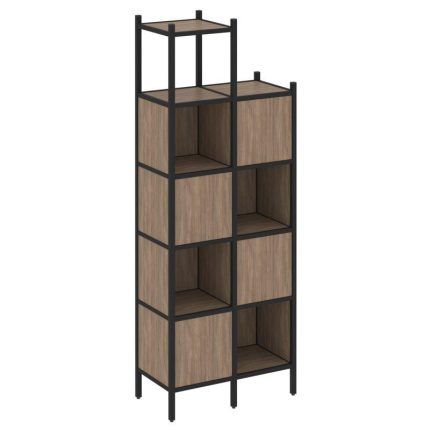 Loft Прямой стеллаж VR.L-20 Дуб Аризона/Металл Черный 862*446*2280