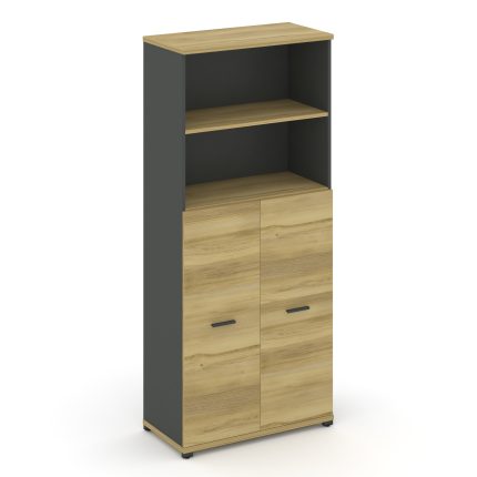 Concept Шкаф 1 широкая секция, 5 ниш CN.STS-514 A Дуб Винченцо/Антрацит/Металл Антрацит 836*420*1922