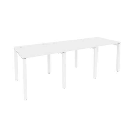Onix Рабочая станция на П-образном м/к O.MP-RS-3.0.8 Белый Бриллиант/Металл Белый 2340*800*750
