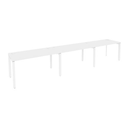 Onix Рабочая станция на П-образном м/к O.MP-RS-3.3.7 Белый Бриллиант/Металл Белый 4140*720*750