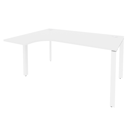 Onix Стол эргономичный левый на П-образном м/к O.MP-SA-4 (L) Белый Бриллиант/Металл Белый 1580*1180*