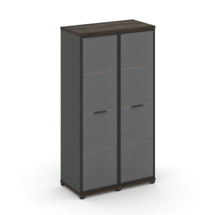 Concept Шкаф 2 узкие секции, 4 ниши CN.STU-426 RPB A Дуб Мали/Антрацит/Металл Антрацит/Прозрачный 83