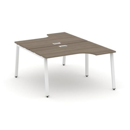 Style Project Рабочая станция эргоном. SN-6A.DRPA-012 Вяз Благородный/Металл Белый 1580*1432/1992*75