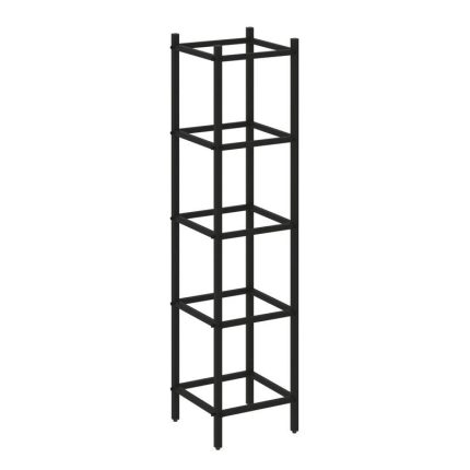 Loft Угловой проходной модуль VR.L-SL.UPK-4.4.4 Металл Черный 446*446*1869