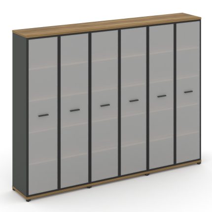 Concept Шкаф 3 широкие секции, 5 ниш CN.STS-538 RMB A Сандал Янтарный/Антрацит/Металл Антрацит/Сатин