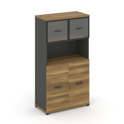 Concept Шкаф 1 широкая секция, 4 ниши CN.STS-415 RPB A Сандал Янтарный/Антрацит/Металл Антрацит/Проз