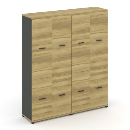 Concept Шкаф 2 широкие секции, 5 ниш CN.STS-522 A Дуб Винченцо/Антрацит/Металл Антрацит 1668*420*192