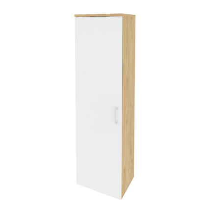 Onix Гардероб узкий (левое исполнение) O.GB-1 (L) Тиквуд Светлый/Белый Бриллиант 560*420*1977