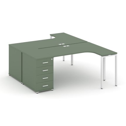 Concept Рабочая станция CN.DSA-401 W Кобо/Металл Белый 1800*1180*750