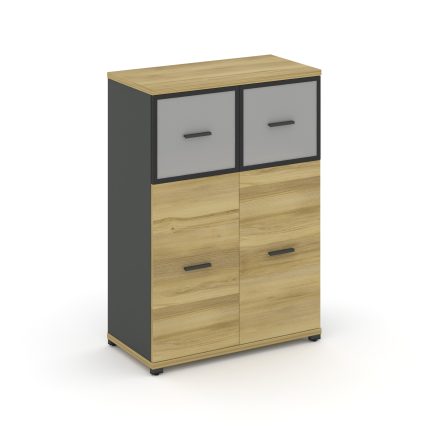 Concept Шкаф 1 широкая секция, 3 ниши CN.STS-314 RMB A Дуб Винченцо/Антрацит/Металл Антрацит/Сатин 8