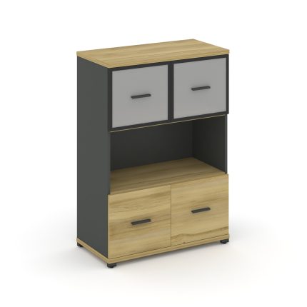 Concept Шкаф 1 широкая секция, 3 ниши CN.STS-315 RMB A Дуб Винченцо/Антрацит/Металл Антрацит/Сатин 8