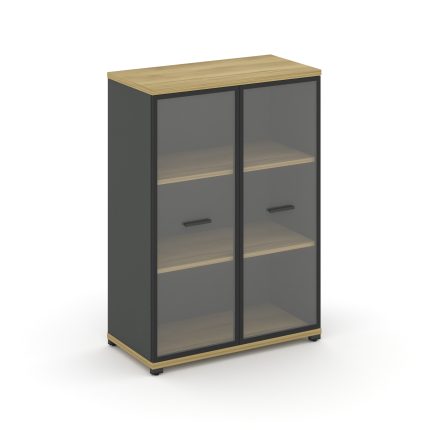 Concept Шкаф 1 широкая секция, 3 ниши CN.STS-316 RPB A Дуб Винченцо/Антрацит/Металл Антрацит/Прозрач
