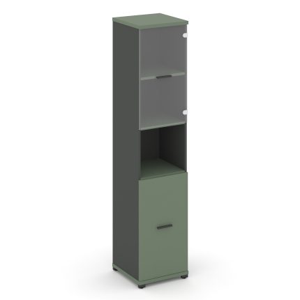 Concept Шкаф 1 узкая секция, 5 ниш CN.STU.E-513 SP A Кобо/Антрацит/Металл Антрацит/Прозрачный 420*42