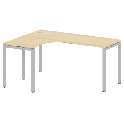 Metal System Quattro Стол криволинейный левый на П-образном м/к 40БП.СА-4 (L) Акация Лорка/Металл Се