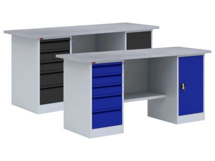 Двухтумбовый металлический верстак ВП-4