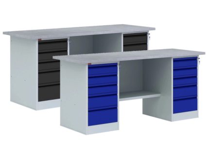 Двухтумбовый металлический верстак ВП-6Т